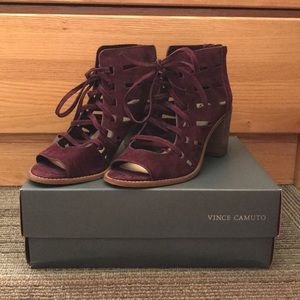Deep Sugar Plum Suede Booties